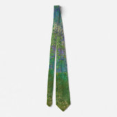 Cravate Tie abstrait couleur paon vert bleu (Dos)