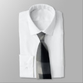 Cravate Tie abstrait noir et gris d'art (Attaché)
