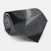 Cravate Tie abstrait noir et gris d'art (Roulé)
