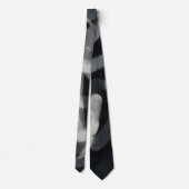 Cravate Tie abstrait noir et gris d'art (Dos)