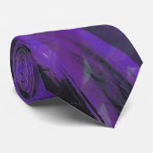 Cravate Tie Abstrait Violet (Roulé)