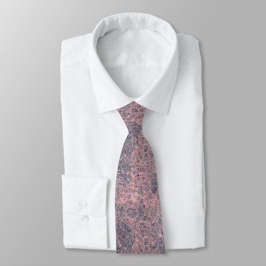 Cravate Tie and Dye Webby Gris Rose Abstrait (Attaché)