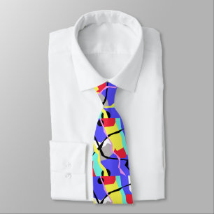 Cravate Tie Art Abstrait Couleurs Pastel Vibes Positives