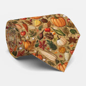 Cravate Tie Automne Citrouille (Roulé)