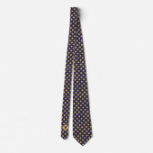 Cravate Tie avec icône de boule de bowling Blue Gold (Dos)