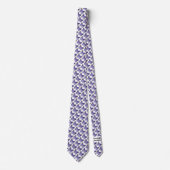 Cravate Tie (blanc) - Papillon Violet (Devant)