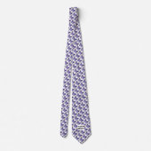 Cravate Tie (blanc) - Papillon Violet (Dos)