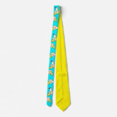 Cravate Tie Bleu Cool Dessin Animé Banane (Dos)