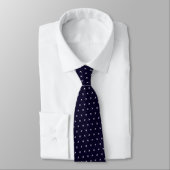 Cravate Tie Bleu Profond de Petits Avions Blancs (Attaché)