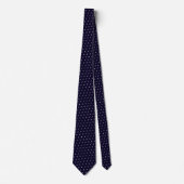 Cravate Tie Bleu Profond de Petits Avions Blancs (Devant)