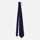Cravate Tie Bleu Profond de Petits Avions Blancs (Dos)