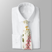 Cravate Tie botanique de prairie fleurie (Attaché)