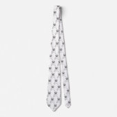 Cravate Tie Classique Moderne Col Chien Carlin Branché Bla (Devant)