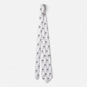 Cravate Tie Classique Moderne Col Chien Carlin Branché Bla (Dos)