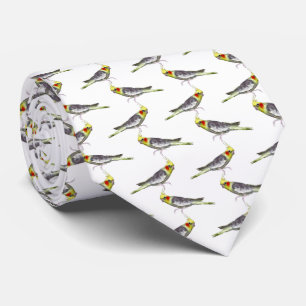 Cravate Tie Cockatiel Frénésie Double Face (Choisissez la