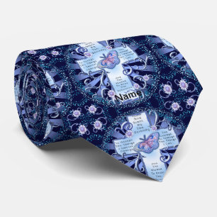Cravate Tie croix Sérénité bleue
