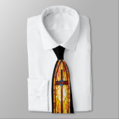 Cravate Tie croix vitrail chrétienne (Attaché)