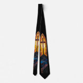Cravate Tie croix vitrail chrétienne (Dos)