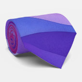 Cravate Tie d'art violet et rose (Roulé)