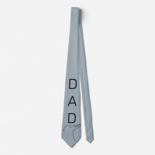 Cravate Tie de col pour papa en ligne d'art d'oiseau