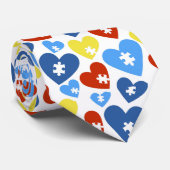 Cravate Tie de cou coeur autisme (Roulé)