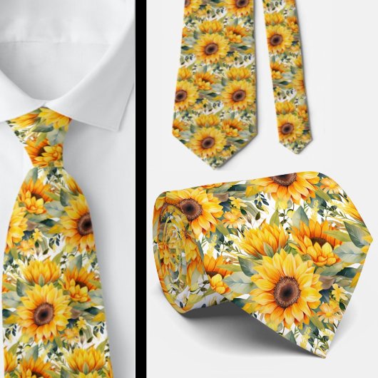Cravate Tie de cou de bureau décontracté | Tournesols de V