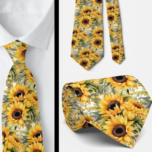 Cravate Tie de cou de bureau décontracté | Tournesols de V
