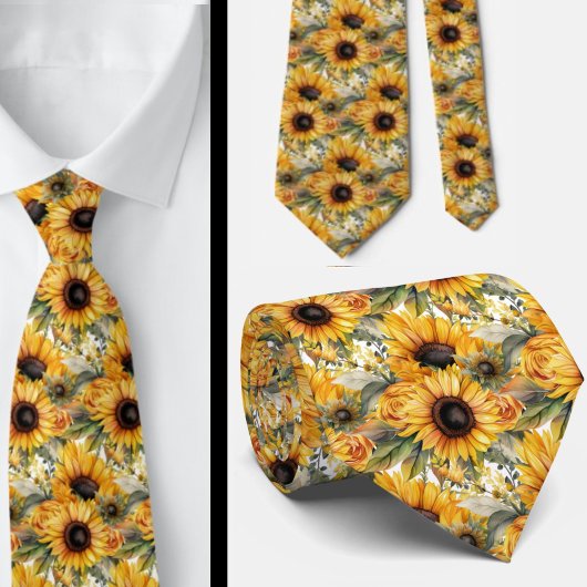 Cravate Tie de cou de bureau décontracté | Tournesols de V
