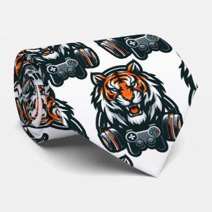 Cravate Tie de cou de joueur au tigre du Bengale