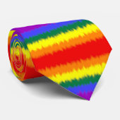 Cravate Tie de cou drapeau LGBT+ (Roulé)