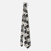 Cravate Tie de cou floral moderne | Occasions spéciales fo (Dos)