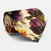 Cravate Tie de cou léger or mariage Soleil & Vin (Roulé)