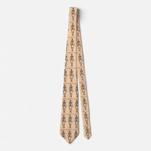 Cravate Tie de définition "Skeleton" vintage (Devant)