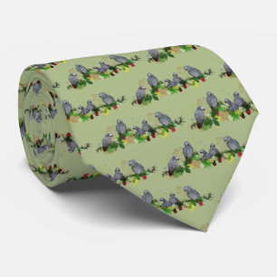 Cravate Tie de fête pour perroquet gris africain (vert cla