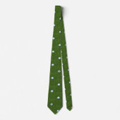 Cravate Tie de golf à motif monogramme balle de golf verte (Devant)