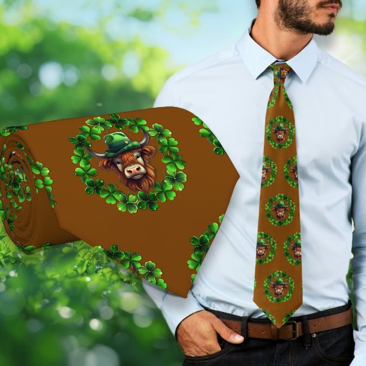 Cravate Tie de la fête de la Saint-Patrick à motif de taur