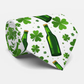 Cravate Tie de la Saint-Patrick Bières et Pétales (Roulé)