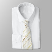 Cravate Tie de mariage et d'événement de luxe | Marbre bla (Attaché)
