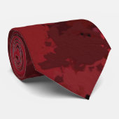 Cravate Tie de mariage rouge hiver (Roulé)