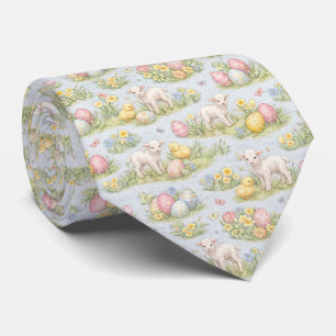 Cravate Tie de Pâques floral aquarelle de printemps