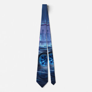 Cravate Tie de voiture de sport abstrait