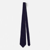 Cravate Tie Deep Blue avec petits avions en faux or (Devant)