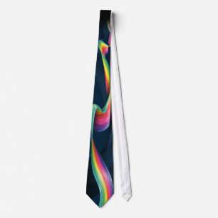 Cravate Tie Designer Arc-en-ciel Électrique