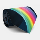 Cravate Tie Designer Arc-en-ciel Électrique (Roulé)