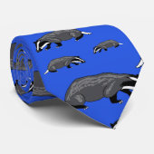 Cravate Tie dessin animé Blue Badger (Roulé)