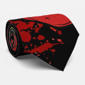 Cravate Tie d'Halloween Crâne Sanglant (Roulé)