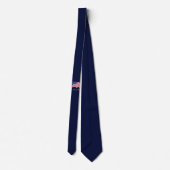 Cravate Tie Drapeau Américain Monogrammé (Dos)