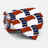 Cravate Tie drapeau de Caroline du Nord (Roulé)