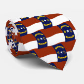 Cravate Tie drapeau de Caroline du Nord (Roulé)