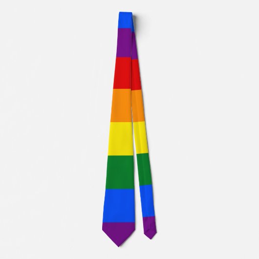 Cravate Tie - Drapeau de la fierté LGBTIQA (Devant)